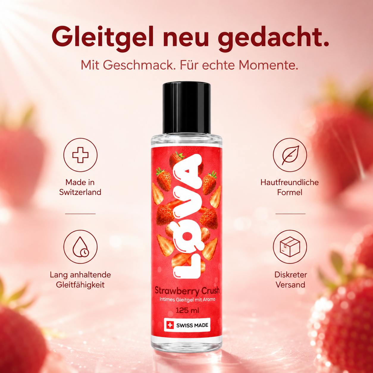 LØVA Gleitgel Strawberry Crush - 125ml